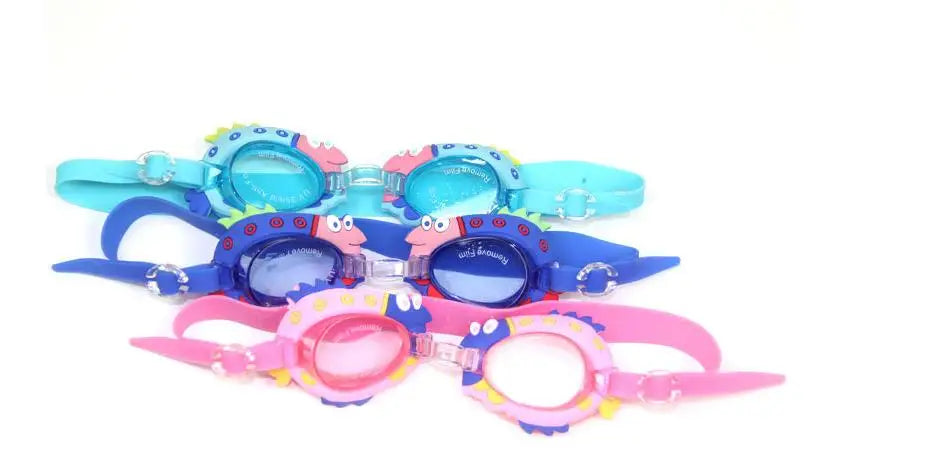 Professional Swimming Goggles Girl Cartoon Swim Glasses with Ear Plug Waterproof Anti Fog Swim Eyewear For Children Kids Gifts