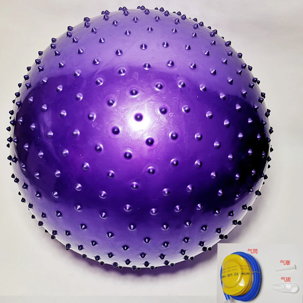 65cm Eco Friendly Explosion-Proof Thickened Round Point Massage Yoga Ball for Kids Sensory Training Fitness Yoga Spiky Balls