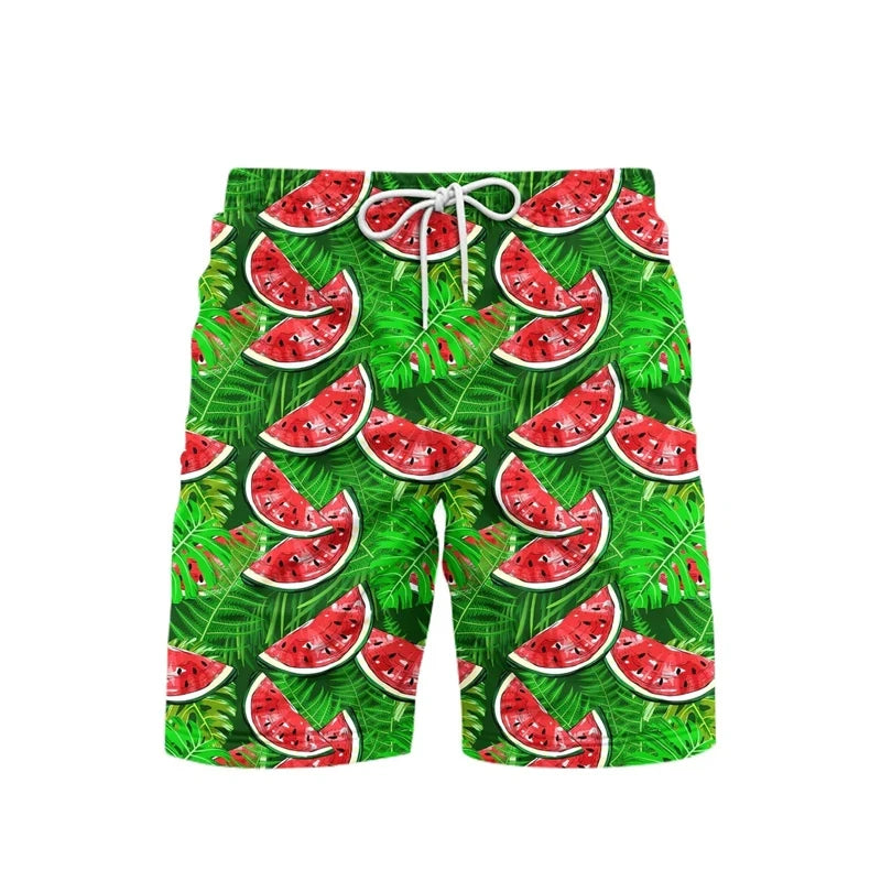 Cartoon Cute Pineapple 3d Printed Shorts For Men & Boys Fruit Watermelon Casual Beach Shorts Quick Dry Fashion Streetwear Short Pants