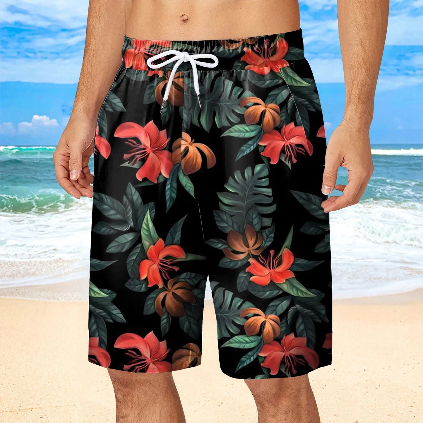 Mens Hawaii Beach Shorts Surf Board Sportwear Vacation Pants Boy Short Summer Cool Ventilate Clothing
