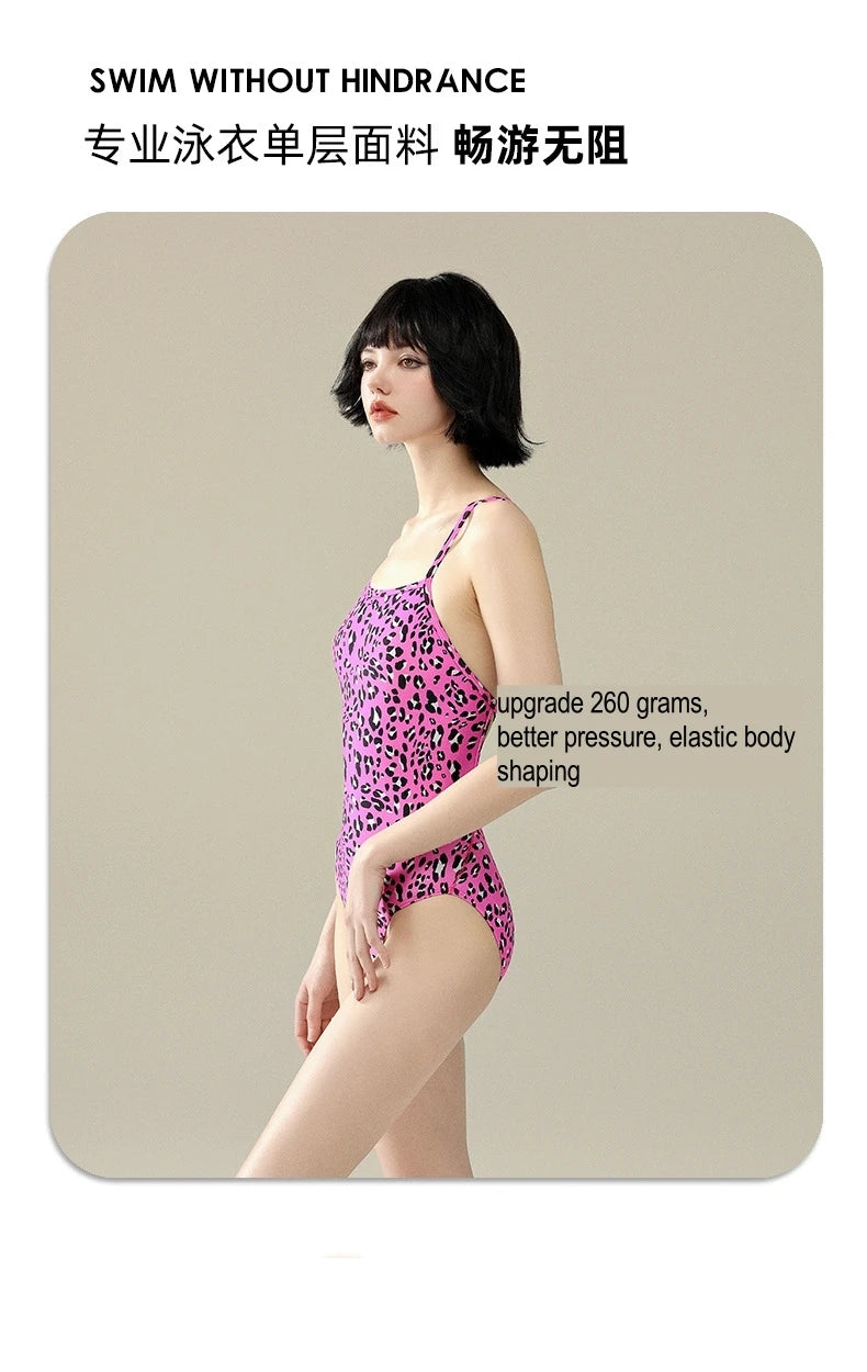 5 Designs Women Professional One-Piece Swimsuit Swimwear