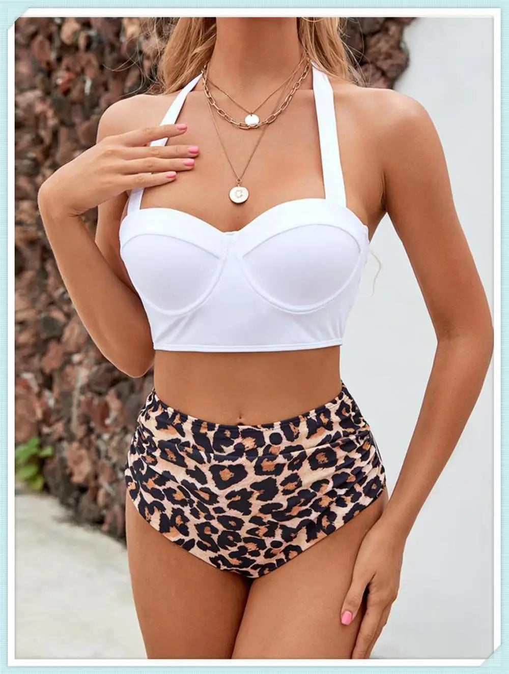 Push Up Swimsuit Women High Waist Bikini Set Butterfly Print Swimwear Female Padded Bathing Suit Swimming Beachwear Summer