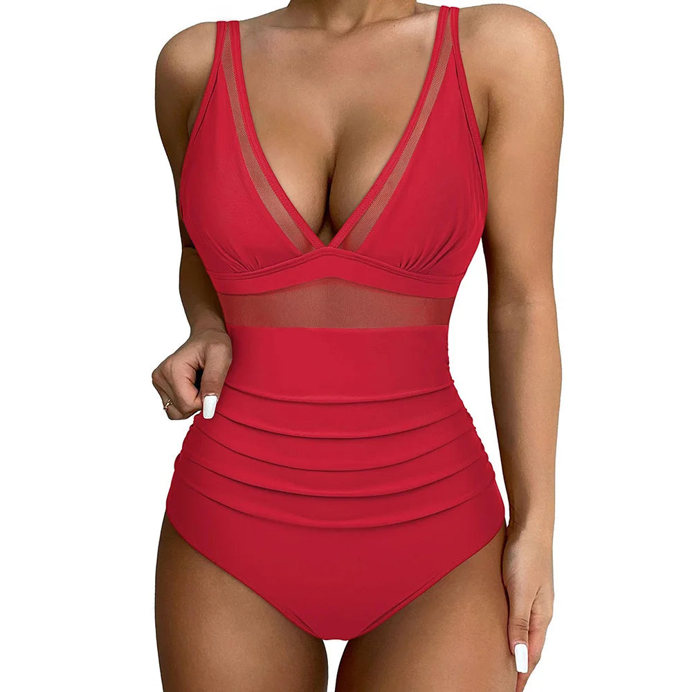 Swimwear Women One Piece Plus Size Swimsuits Closed Push Up Female Beach Swim Wear Body Bathing Suits