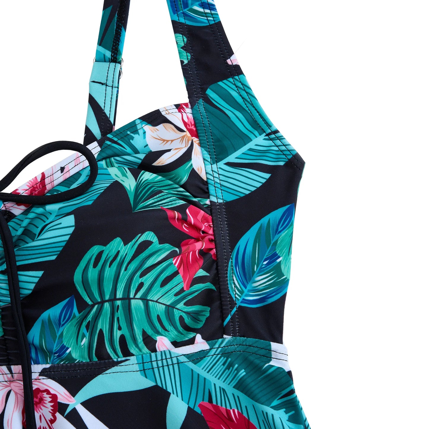Two Pieces Swimsuit Women Beach Dress Printed Tankini Set Swimwear Female Sports Bathing Swimming Swim Suit Beachwear