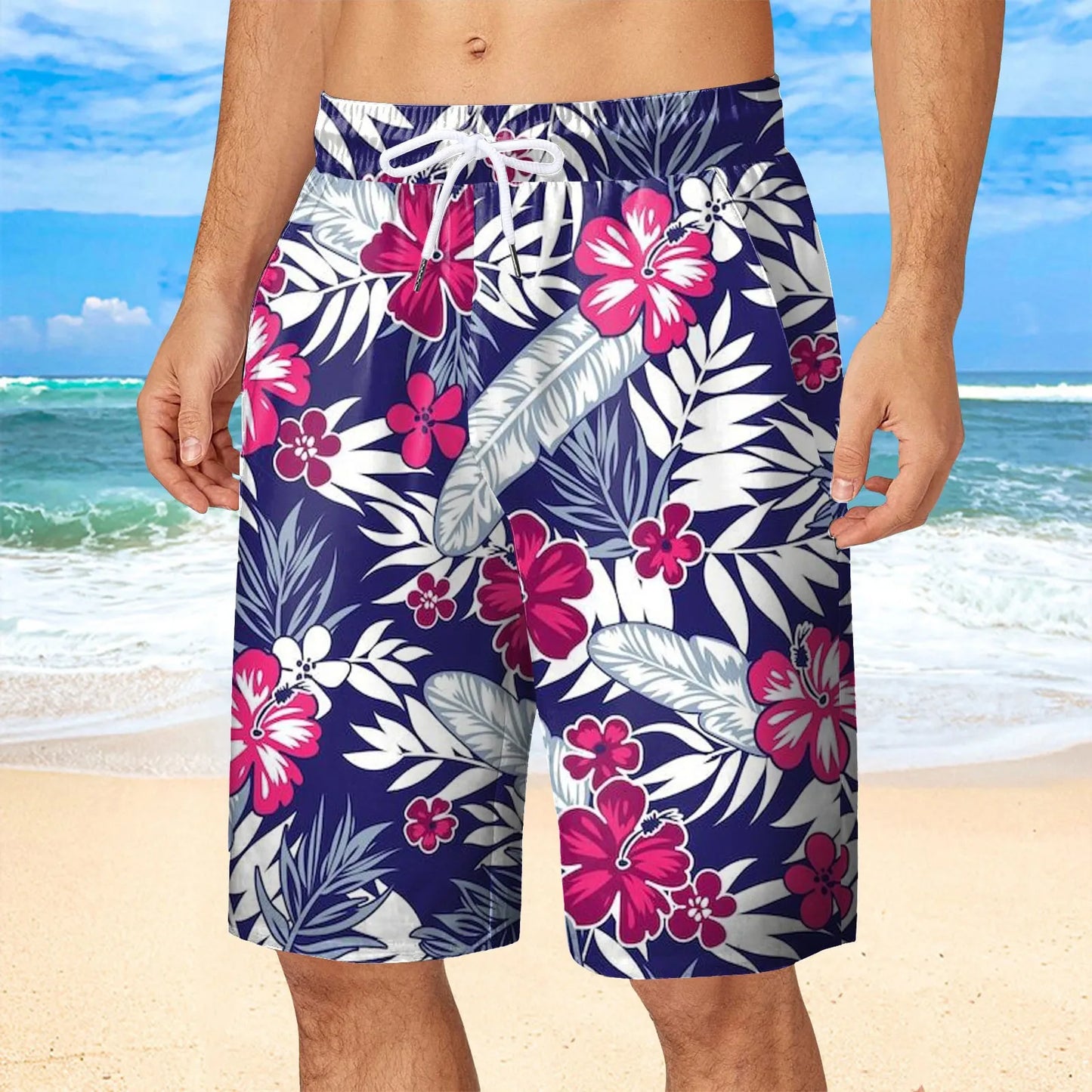 Mens Hawaii Beach Shorts Surf Board Sportwear Vacation Pants Boy Short Summer Cool Ventilate Clothing