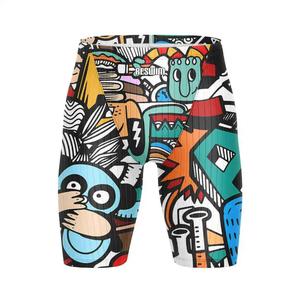 Summer Swimming Tight Trunks Shorts Men's Jammers Swimwear Beach Trunks Surfing Sports Training Pants Quick Dry Surfing Swimsuit