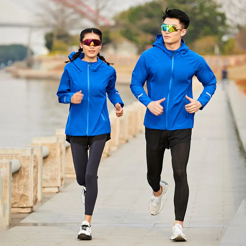Bright Running Jacket Reflective Summer Quick Dry Gym Coat Hooded Jogging Sun Protection Fishing Outdoor Hiking Breathable Thin Jackets