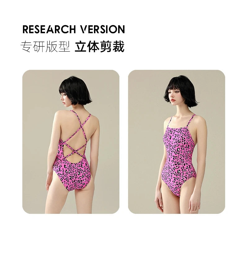 5 Designs Women Professional One-Piece Swimsuit Swimwear