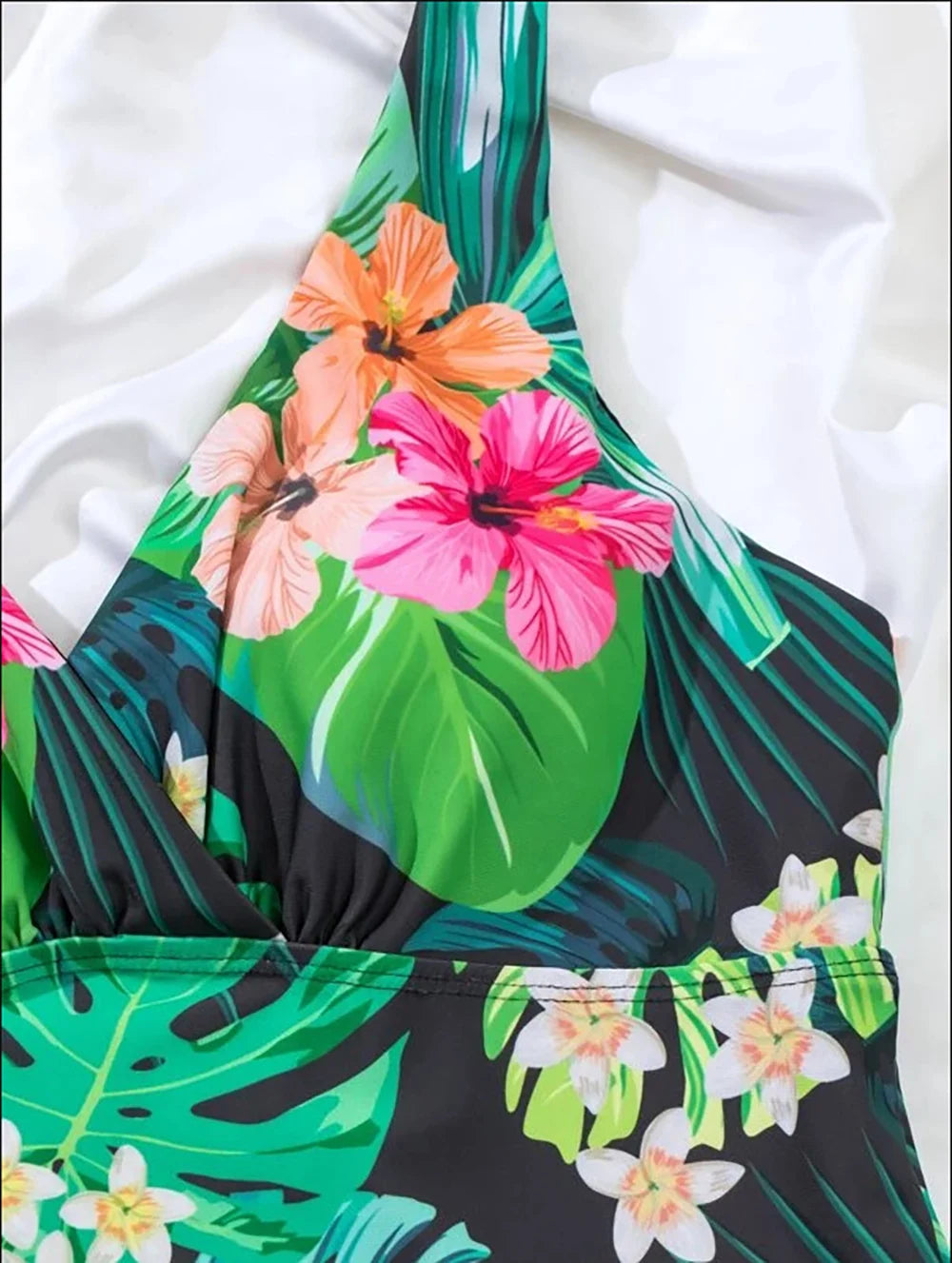 Leaf Print Two-Piece Swimsuit Women Swimwear Plus Size Tankini Sets Female Beachwear Bathing Suit Women Swimming Suits