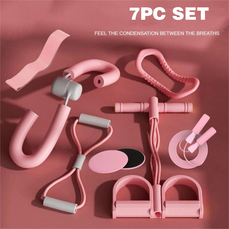 Gym Tension Belt, Yoga Fitness 4-11-piece Set, Foot Pedal Tensioner, Leg Beauty Device, Yoga Ring, Eight-figure Tensioner