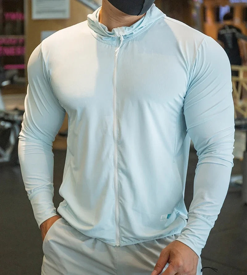 Light & Dark Colours New Men's Jacket Zip Hoodie Long Sleeve T-shirts Gym Sports Clothing Running Male Coat Jackets For Men Hooded Sweatshirts