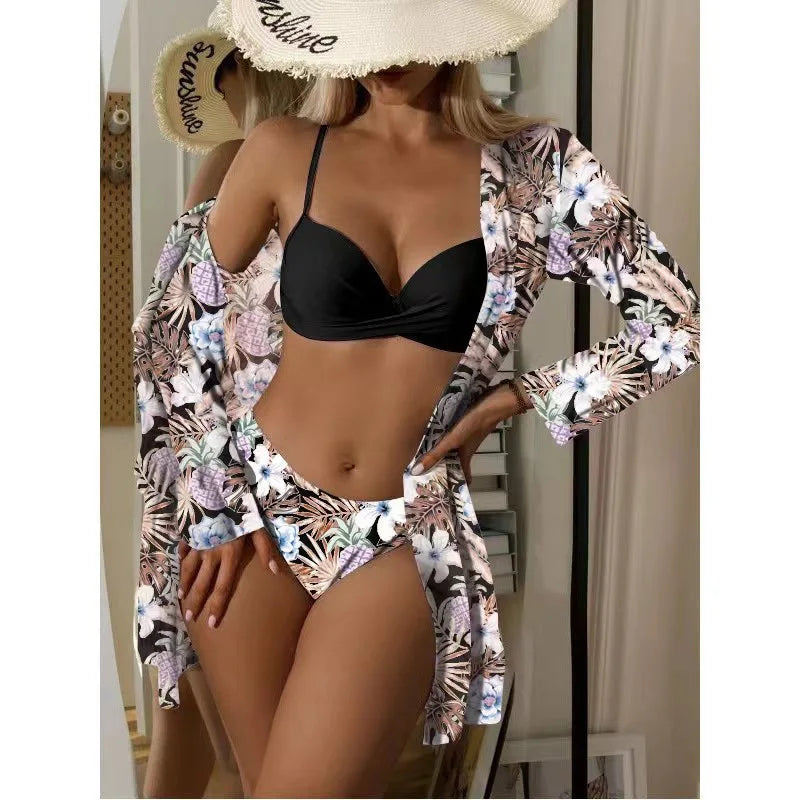 Bikini Set Beach Smock Cardigan Smock Woman Swimwear Bathrobe Bikini Beach Style Sun Protection Shirt Shawl
