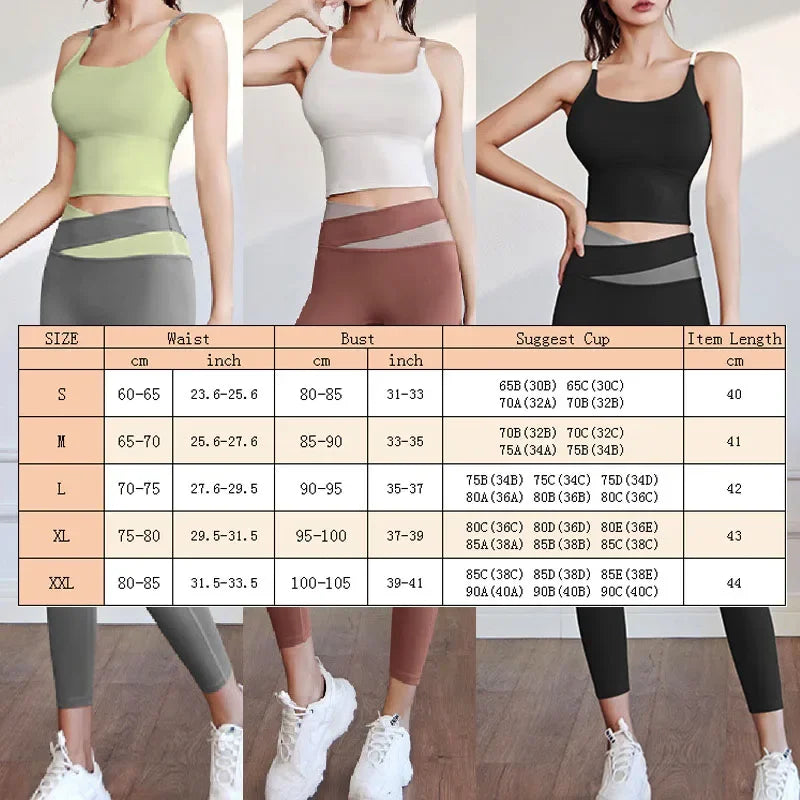 PofyBofy Build-in Bra Yoga Crop Top Sleeve Gym Tank Top Women Workout Bra Tanks Fitness Bra Tanks Yoga Crop Tops Crisscross Back