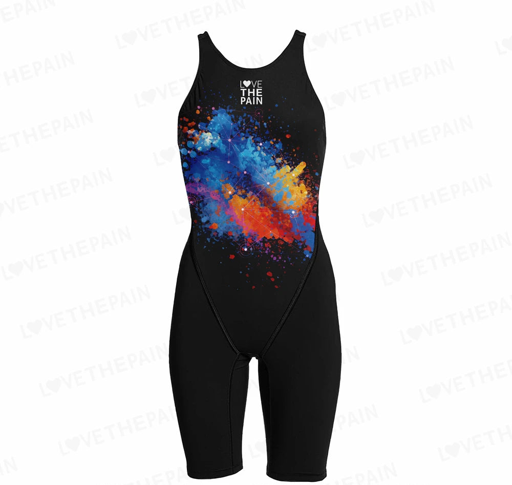 Competition Training Swimwear Tech Suits Neck To Knee Tech Suits Women Open Back Comfort Straps Swimsuit Jumpsuit Swimsuit