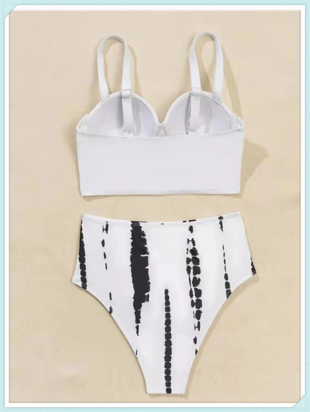 Push Up Swimsuit Women High Waist Bikini Set Butterfly Print Swimwear Female Padded Bathing Suit Swimming Beachwear Summer