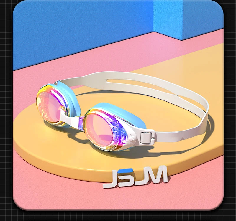 JSJM Swimming Goggles Adults Anti-fog UV Protection Lens Men Women Professional Silicone Adjustable Swimming Glasses Unisex