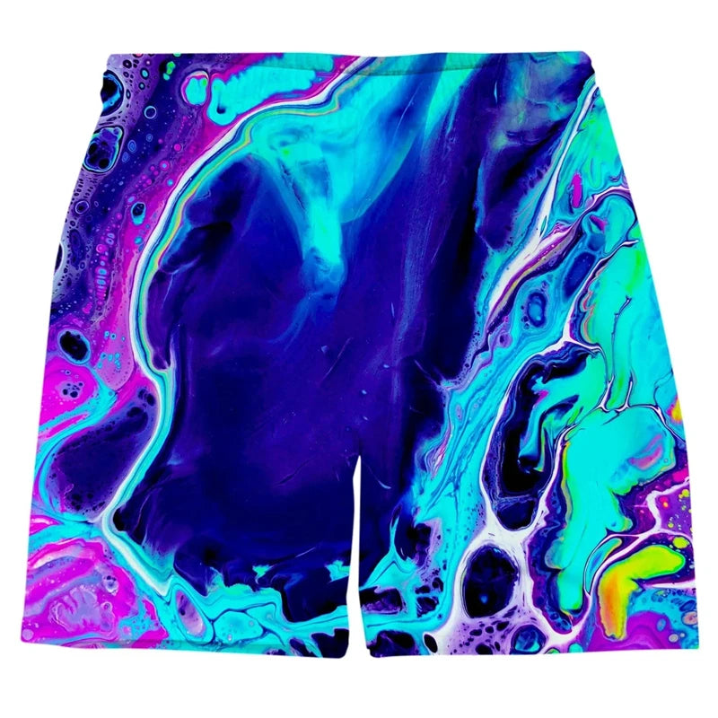Men's Swimwear Shorts Oil Painting Harajuku 3d Surfing Board Shorts Casual Beach Mens Trunks Masculina Swimsuit Sports Pants 4XL