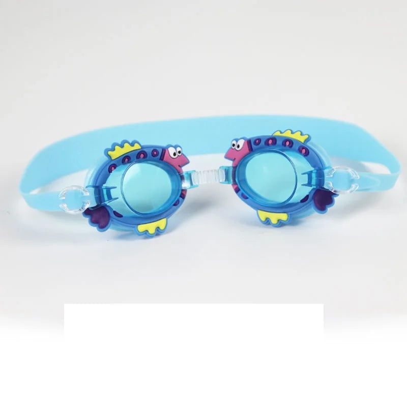 Professional Swimming Goggles Girl Cartoon Swim Glasses with Ear Plug Waterproof Anti Fog Swim Eyewear For Children Kids Gifts