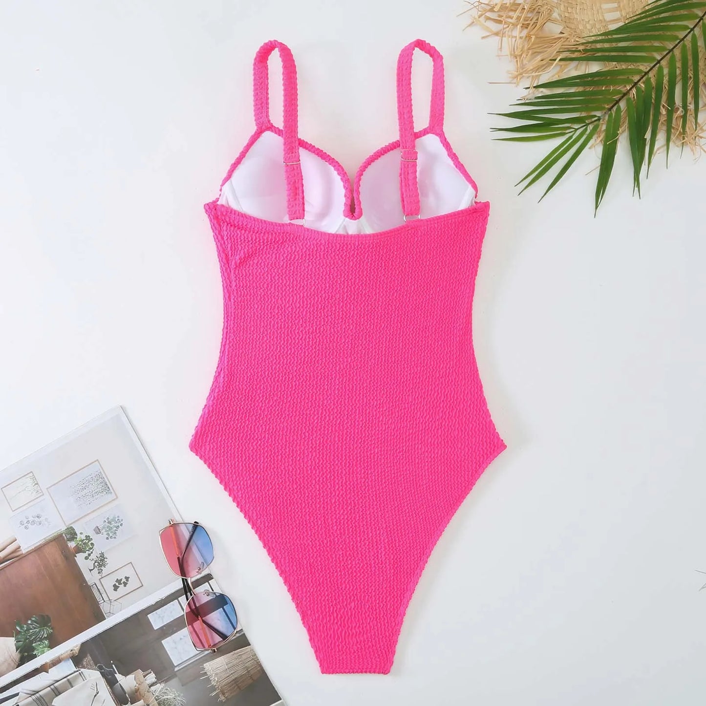 Push Up Swimsuit Women One Piece Solid Swimwear Female Bodysuit Bathers Bathing Swimming Swim Suit Summer Beachwear