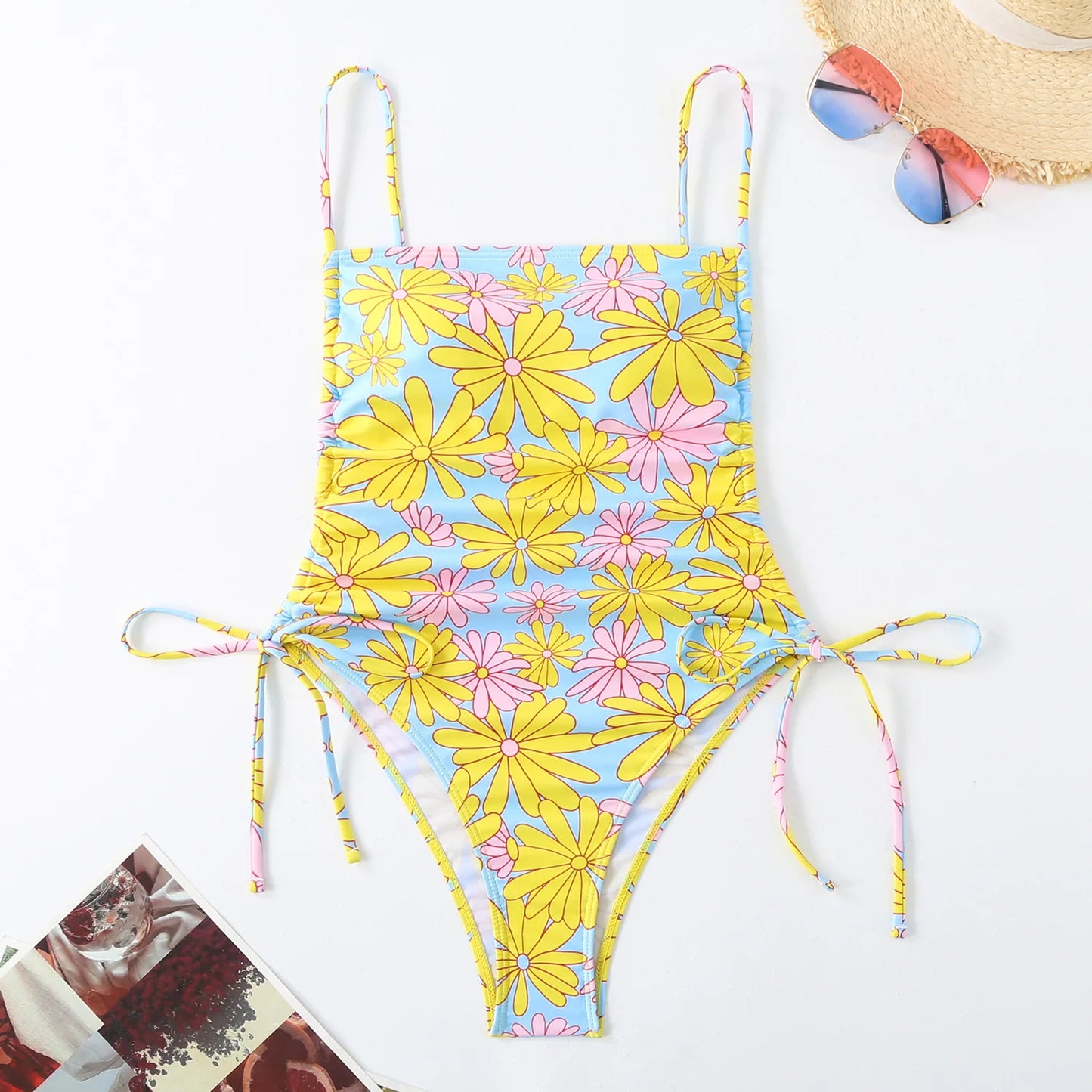 Tropical Plants Paisley Print One Piece Swimsuit Women Beachwear Vintage Design Bathing Suit Swimwear