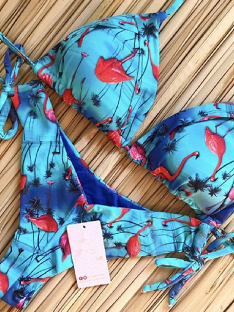 Bikinis Set Women Swimsuit Bandage Two-Piece Swimwear Brazilian Biquínis Beachwear Bathing Suit