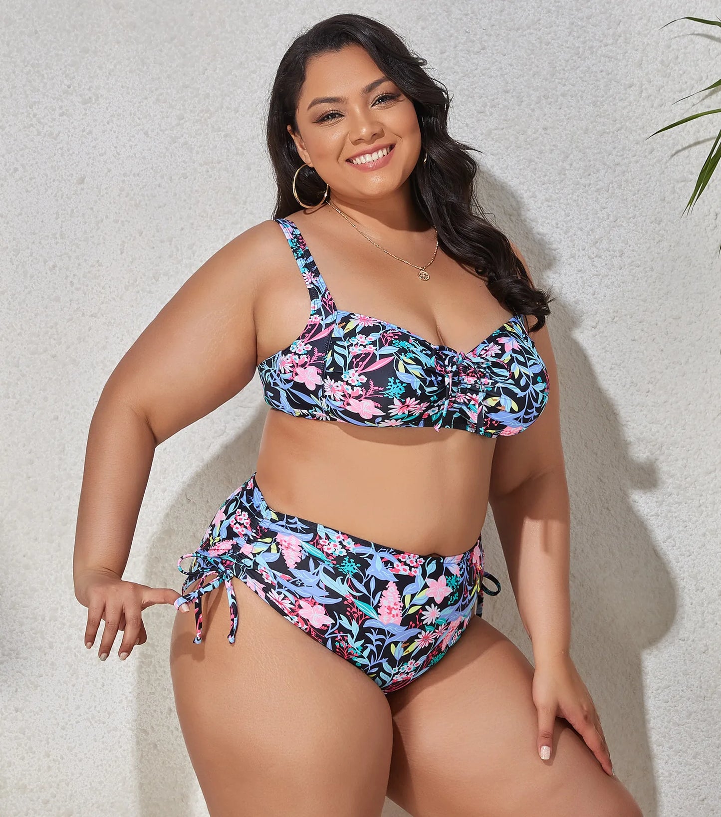 High Waist Leopard Bikini Set Plus Size Swimwear for Women Swimsuit Beachwear Bathing Suit Thong