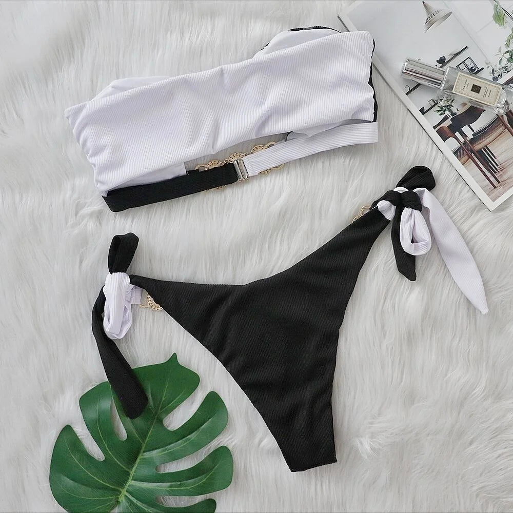 Rhinestones Bikinis Women Swimwear Female Swimsuit Swimming Bathing Suits Girls Brazilian Bikini Set Beachwear Bather