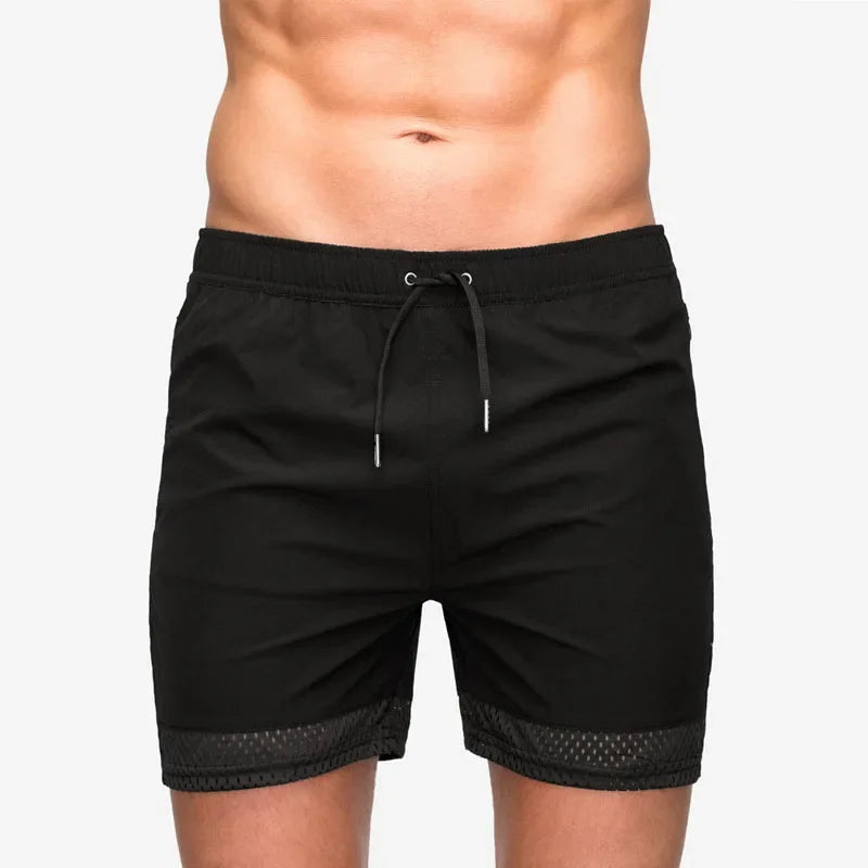 Sport Running Shorts Men Quick Dry Mesh Workout Sport Jogging Short Pants Fitness Training Gym Shorts Beach Summer Shorts Men