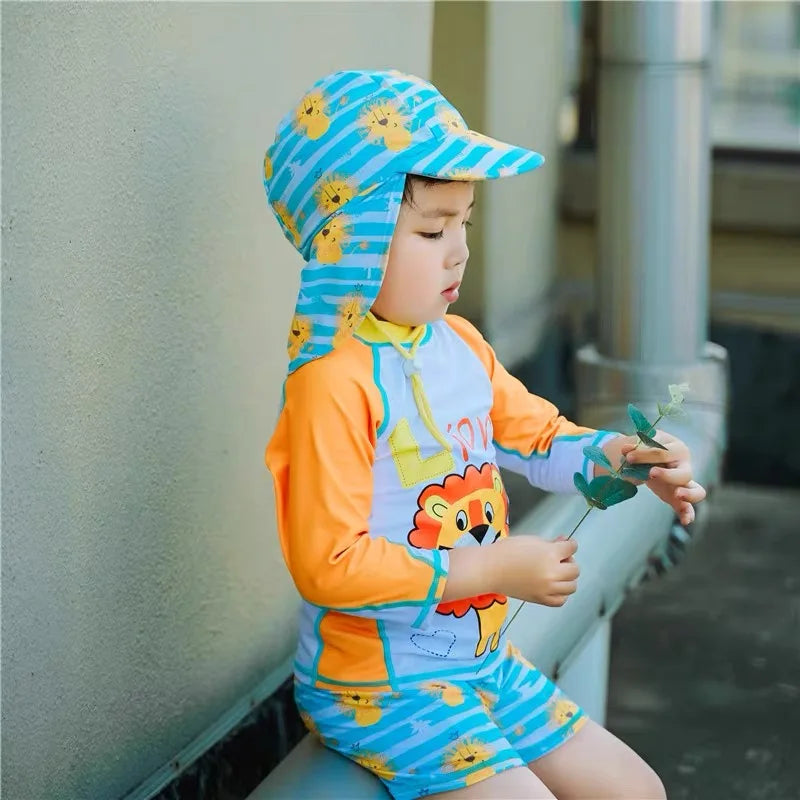 Multi Style Choice Swimsuit Kids UPF50 Children's Swimwear and Swimming Trunks Baby Boy Bathing Suit UV Protection Infant Toddler Boy's Beach Wear