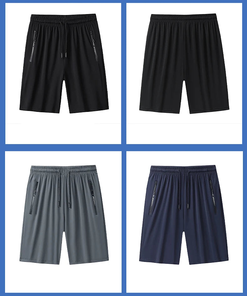 Plus Size 8XL 9XL Bermuda Masculina Summer Quick-drying Ice Silk Beach Shorts Men Gym Joggers Running Basketball Shorts Clothing