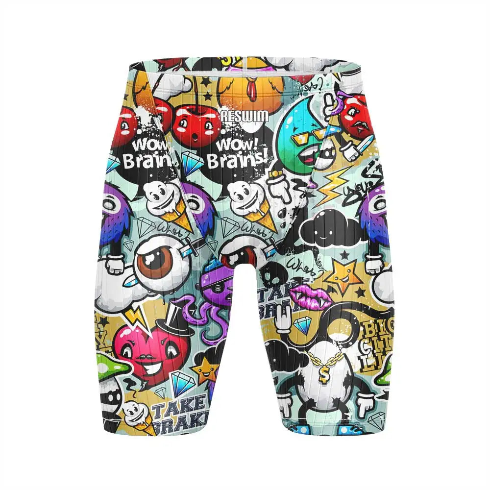 Beach Tights Shorts Men's Jammer Athletic Training Swimsuit Short Swimming Trunks Bathing Suit Quick Dry Lycra Surfing Pants