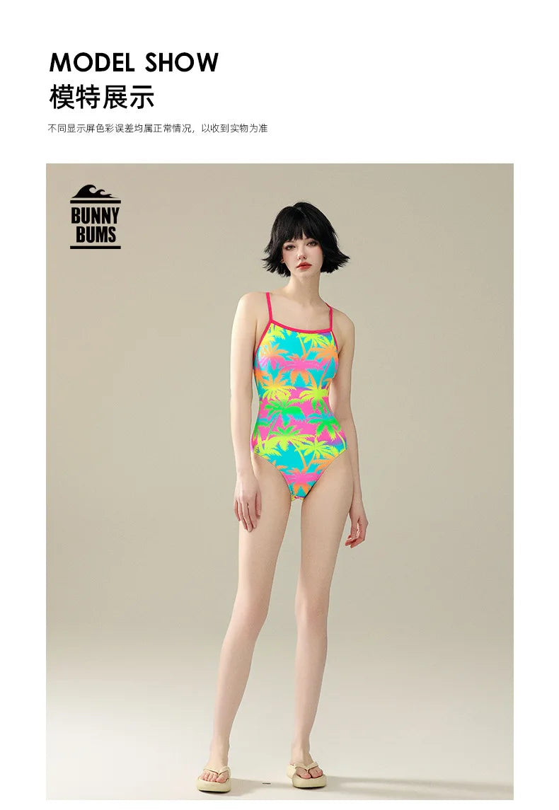 5 Designs Women Professional One-Piece Swimsuit Swimwear