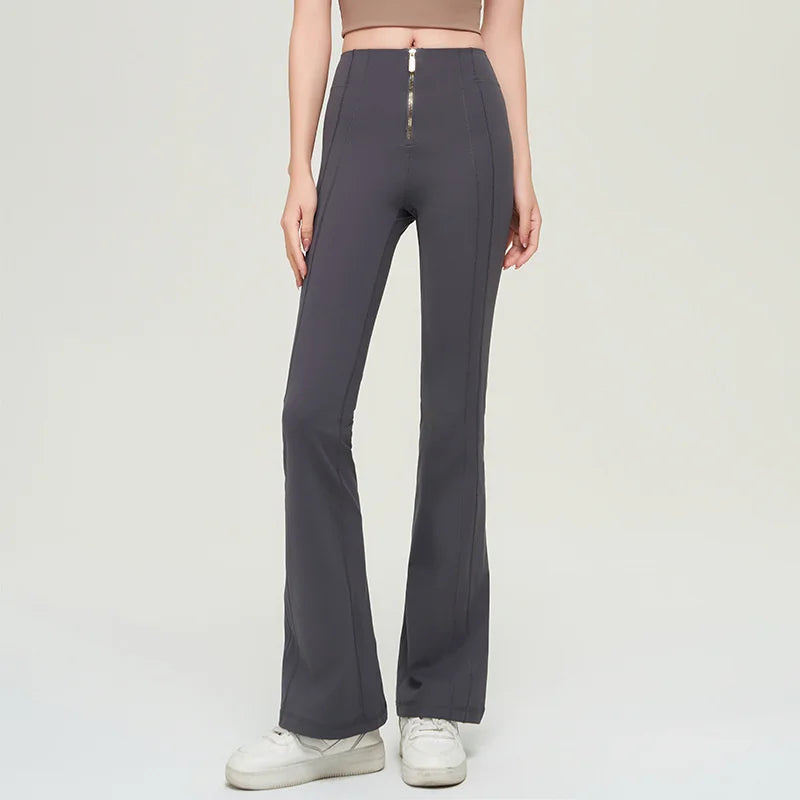 Bell Bottoms Yoga Pants Front Zip Bootcut Yoga Leggings Gym Pant Butt Lifting Yoga Legging Flare Leggings Zipper