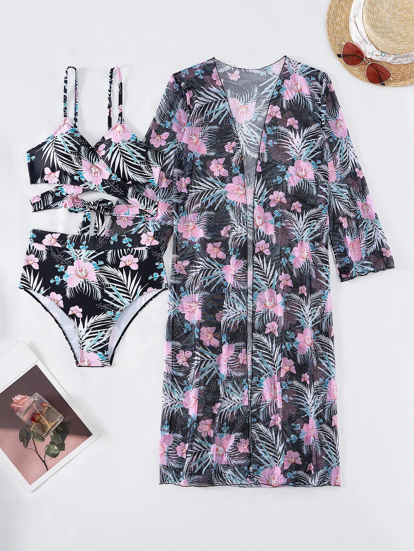 Swimsuits Female Swimwear Push Up For Beach Wear Three-Piece Bathing Suits Pool Bather Women's Swimming Suit