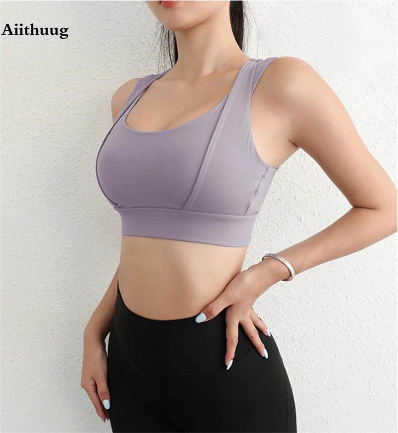 Aiithuug Bounce Control Bra Sports Bras Push Up Women Yoga Bras Push Up Sports Bras Fitness Crop Tops Gym Workout Active Wear