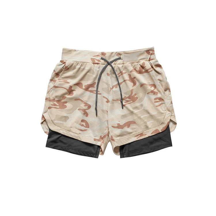 Running Shorts Men 2 In 1 Quick Dry Gym Shorts Double Deck Training Short Pants Fitness Workout Sport Jogging Summer Men Shorts