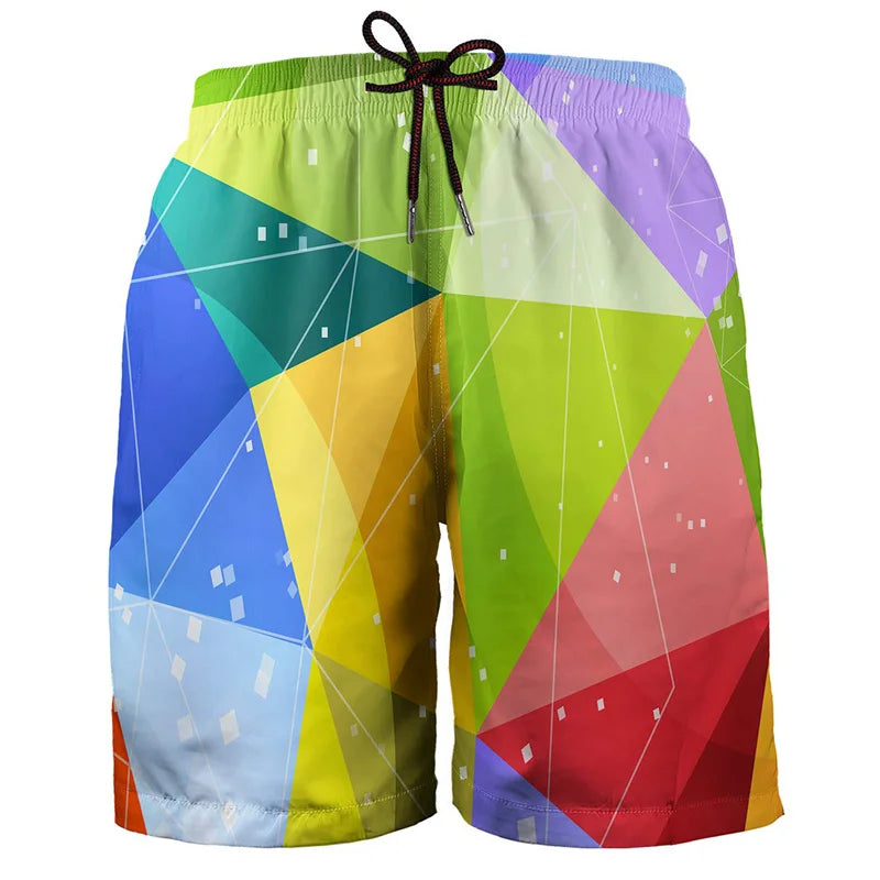 Hawaiian 3d Print Plants Beach Shorts For Men Boys Quick Dry Surf Board Shorts Bathing Suit Casual Summer Swimming Trunks