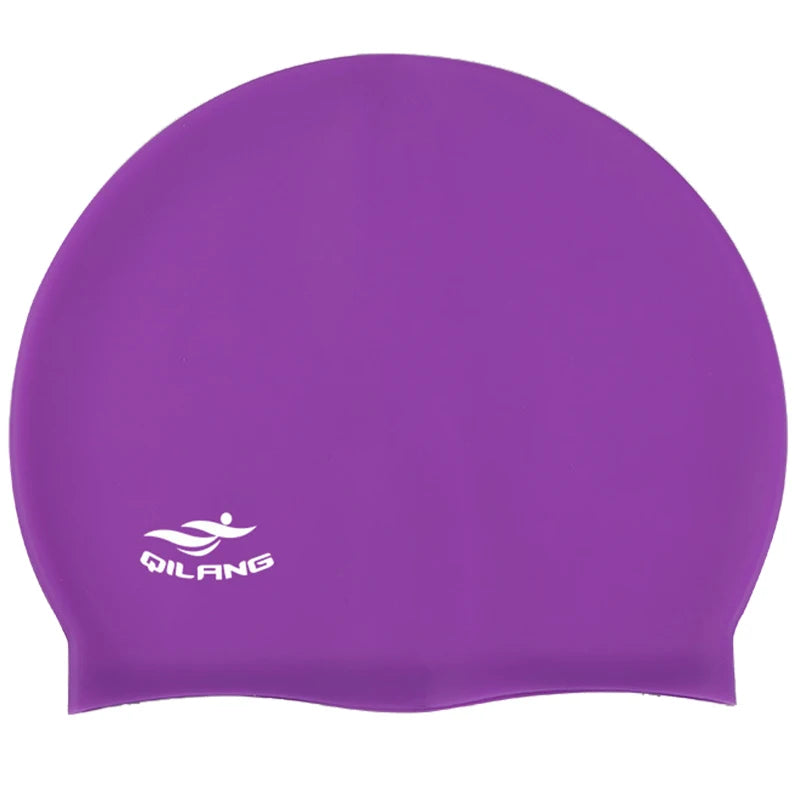 Waterproof Silicone Swim Caps Women Men High Elastic Flexible Protect Ears Hair Swimming Pool Hat for Adults Children Girls Boys