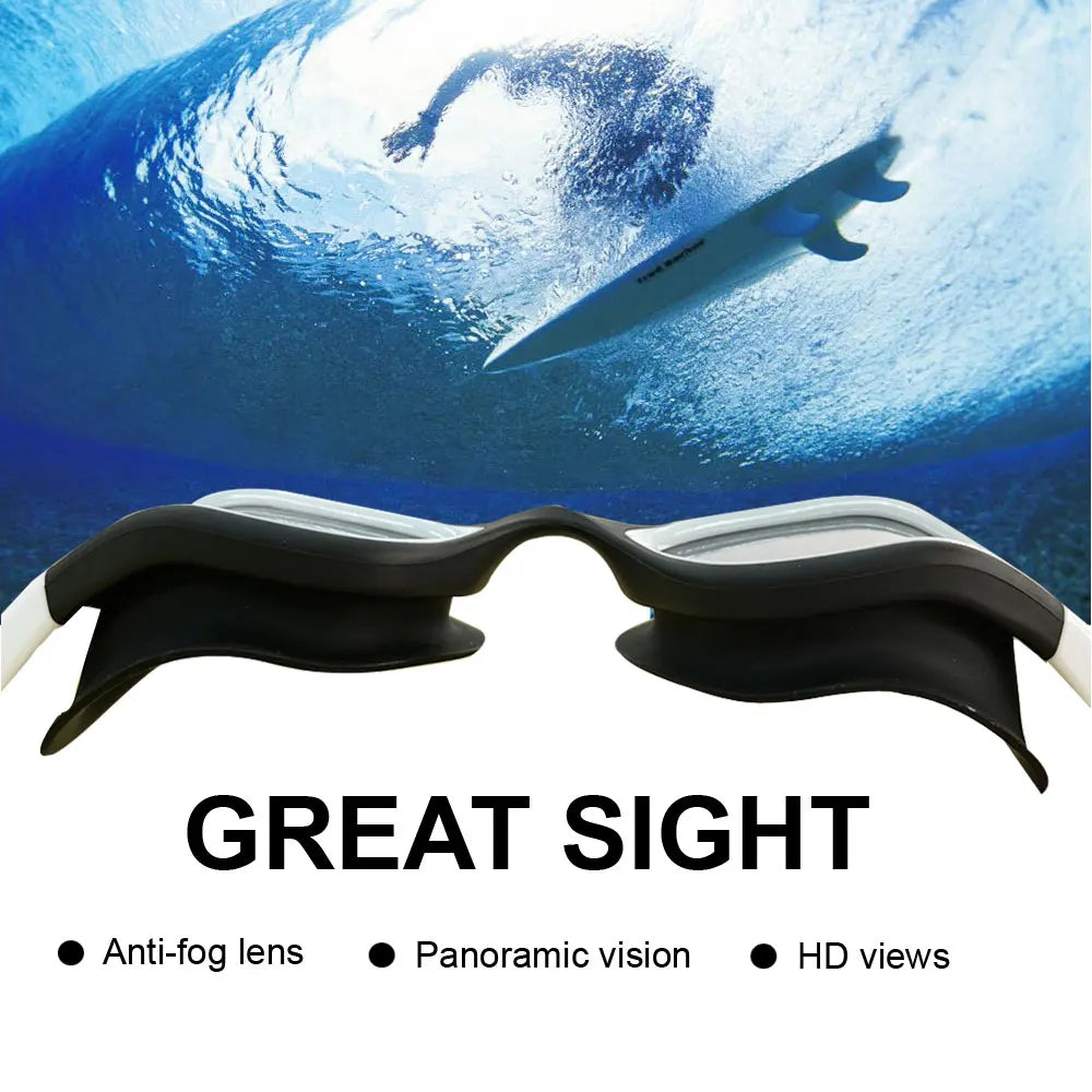 Professional Adult Anti-Fog UV Protection Lens Men Women Polarized Swimming Goggles Waterproof Adjustable Silicone Swim Glasses