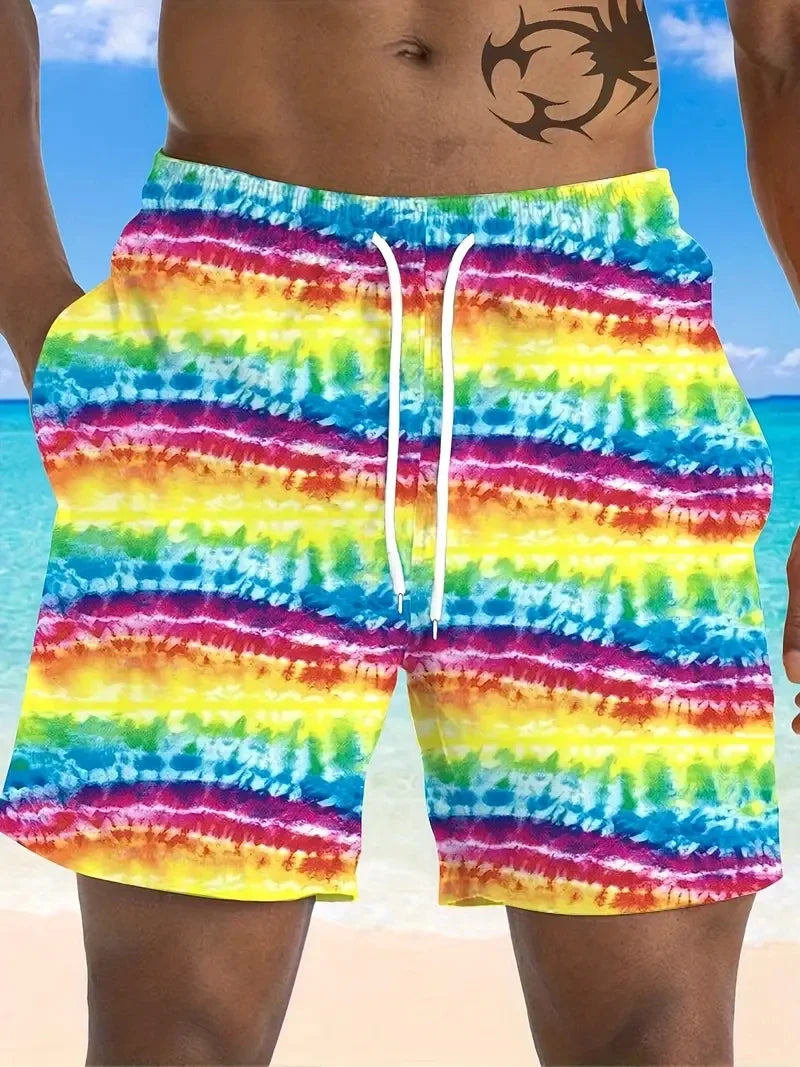 Coconut Leaves Man Swimwear Beach Briefs Summer Big Size Swimwear Men Board Shorts Casual Hawaiian 3D Flower Designer Shorts