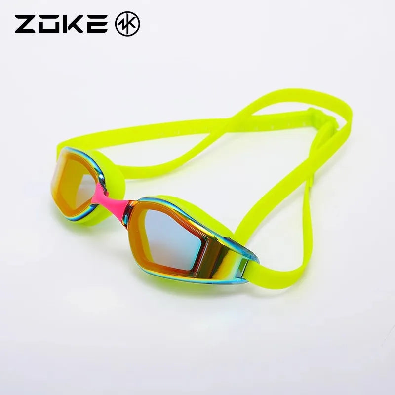 Professional Swim Goggles For Competition Zoke Electroplated Anti-Fog Swimming Goggles High-Definition Lenses With Clear Vision