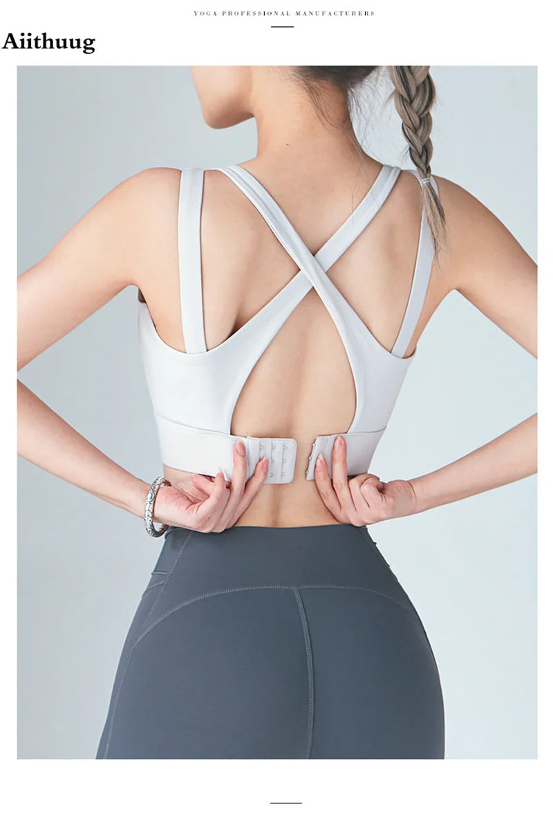 Aiithuug Bounce Control Bra Sports Bras Push Up Women Yoga Bras Push Up Sports Bras Fitness Crop Tops Gym Workout Active Wear