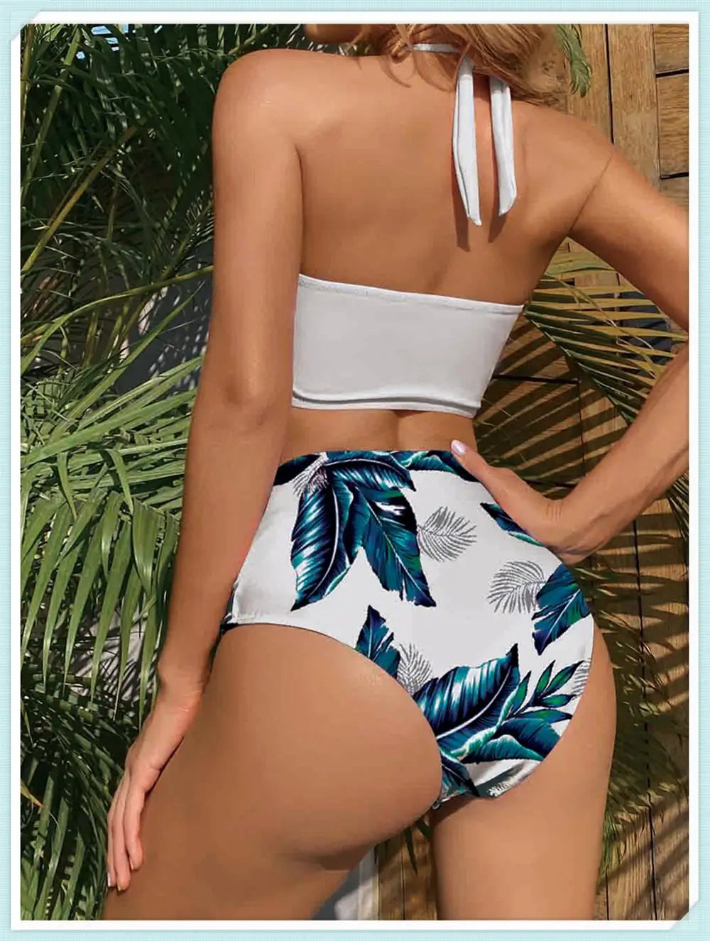 Push Up Swimsuit Women High Waist Bikini Set Butterfly Print Swimwear Female Padded Bathing Suit Swimming Beachwear Summer