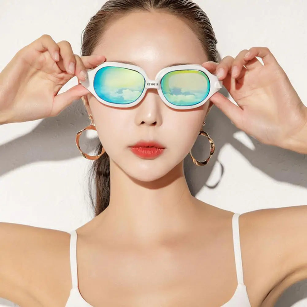 Swimming Glasses Big-frame Diving Glasses UV Protect Chic Fashion Men Women Swim Goggles Swimglasses for Water Sports