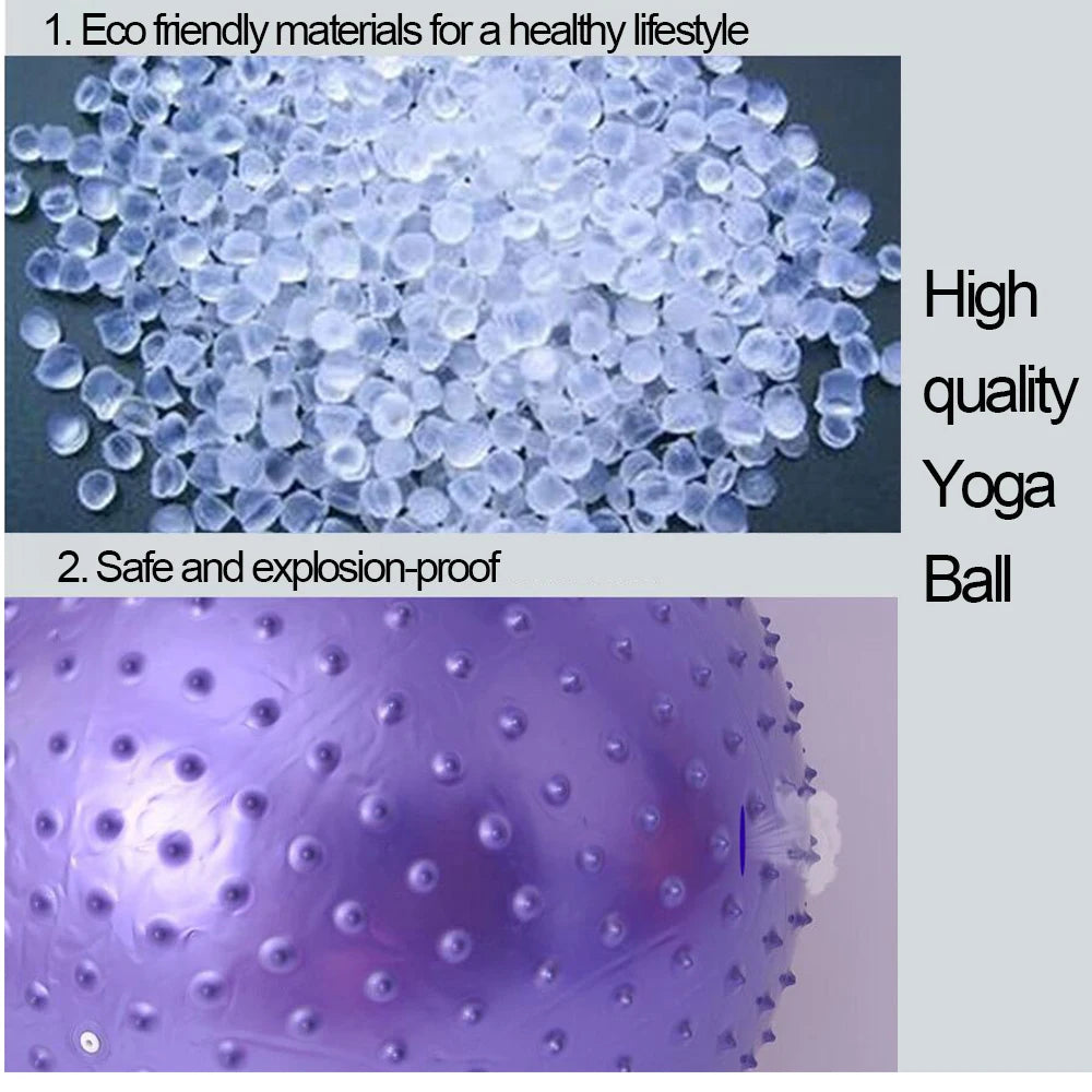 65cm Eco Friendly Explosion-Proof Thickened Round Point Massage Yoga Ball for Kids Sensory Training Fitness Yoga Spiky Balls
