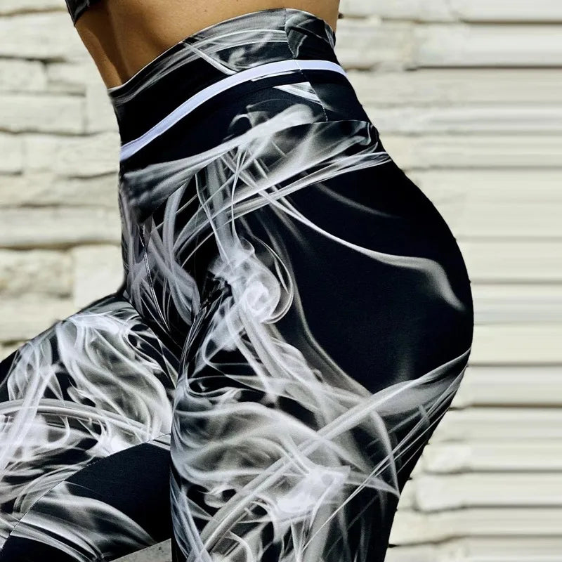 Tie Dye Yoga Pants Gym Sport Leggings for Women Seamless High Waist Push Up Tights Scrunch Butt Leggins Female Gym Clothing