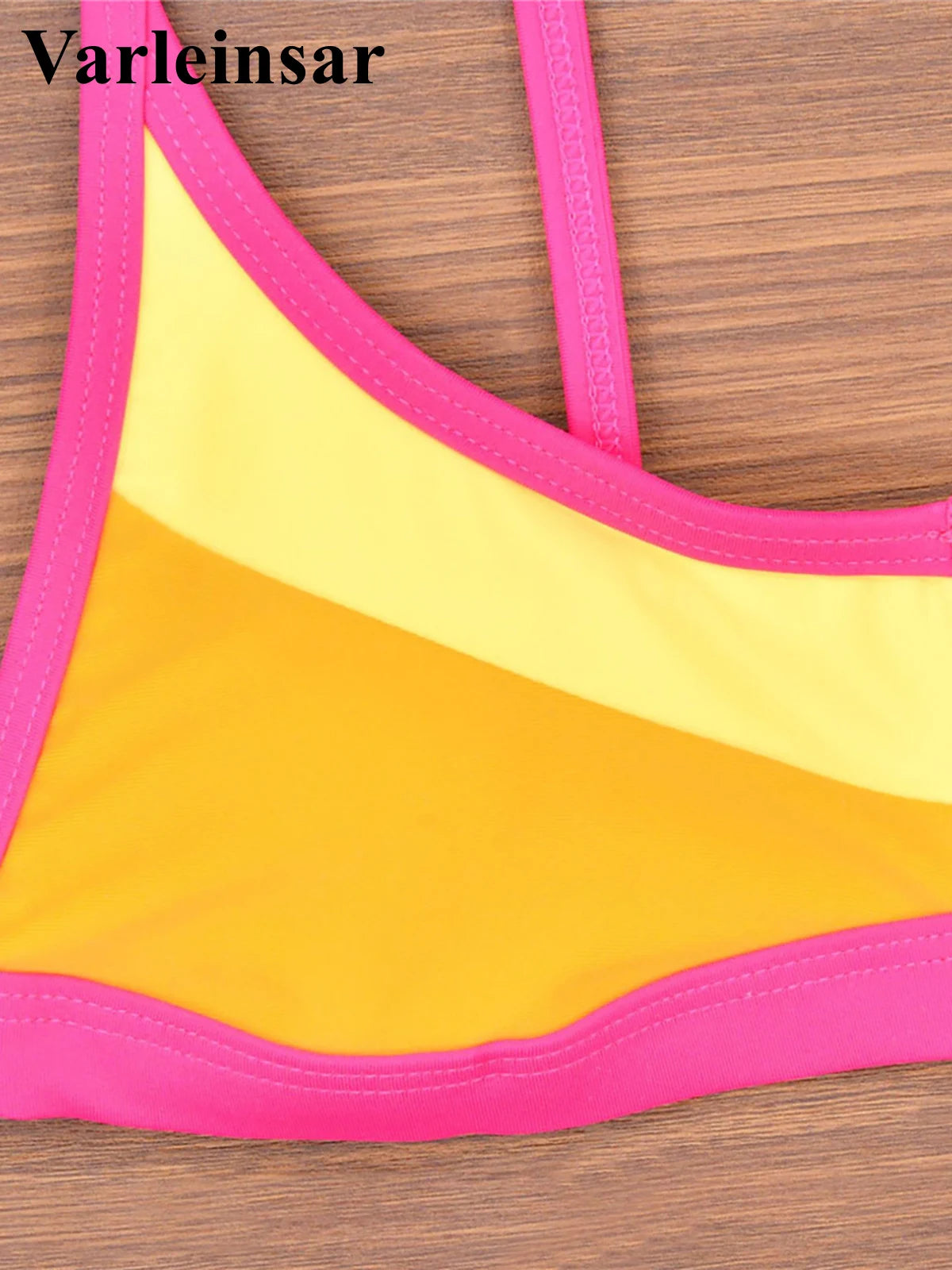 S - XL Splicing V Shaped High Leg Cut Bikini Female Swimsuit Women Swimwear Two-pieces Bikini set Bather Bathing Suit Swim
