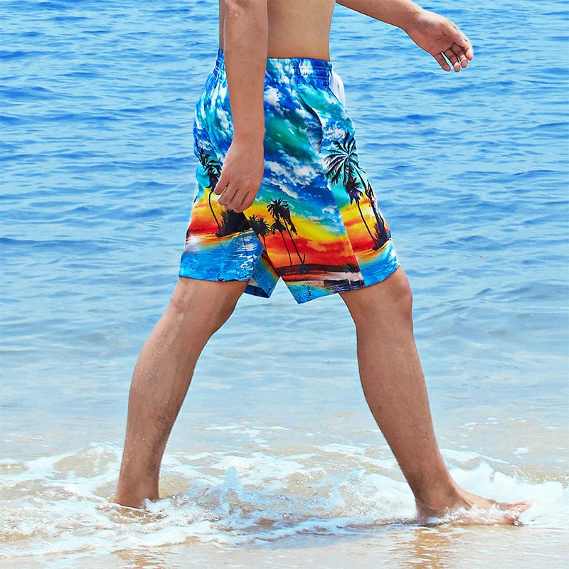 Paint & Animals Design Beach Shorts Pants Swimsuit Tropical 2023 Summer Casual Mens Swim Trunks 3D Print Board Shorts Cool Ice Shorts Pants