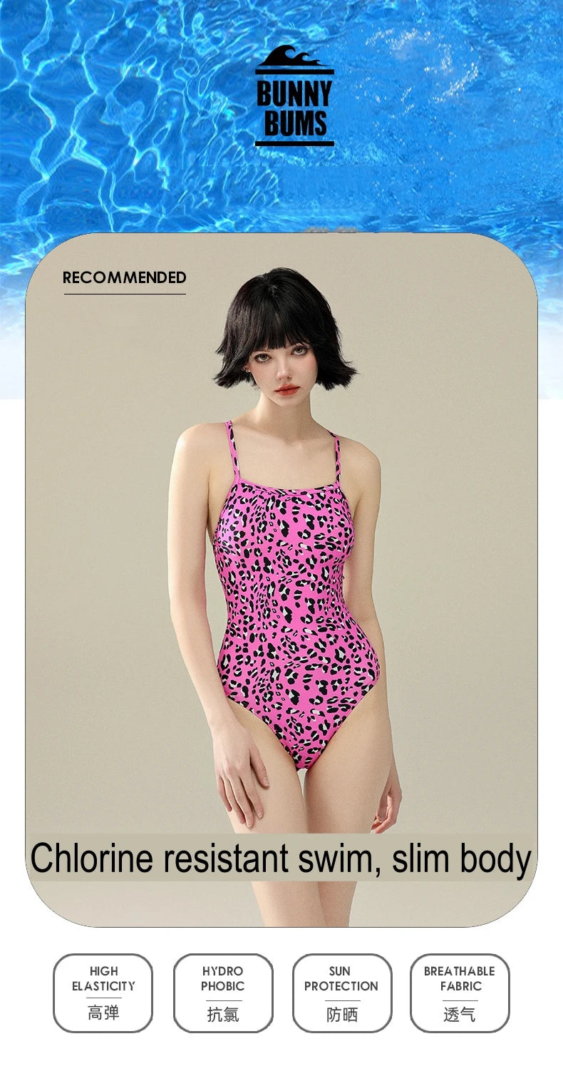 5 Designs Women Professional One-Piece Swimsuit Swimwear