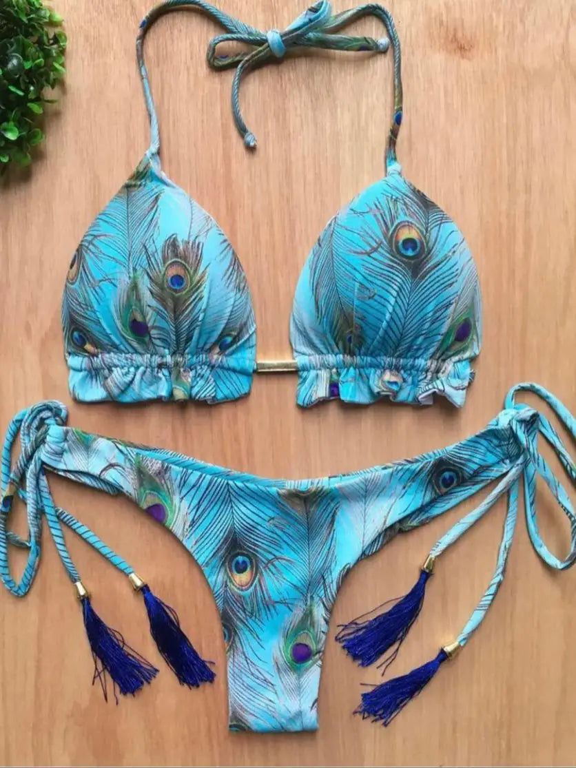 Bikinis Set Women Swimsuit Bandage Two-Piece Swimwear Brazilian Biquínis Beachwear Bathing Suit